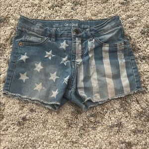 Cat & Jack Blue Jean Shorts with Star-Striped Design